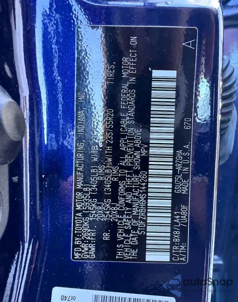 2021 Toyota Highlander Platinum z USA, uszkodzony, nr VIN 5TDFZRBH6MS144260